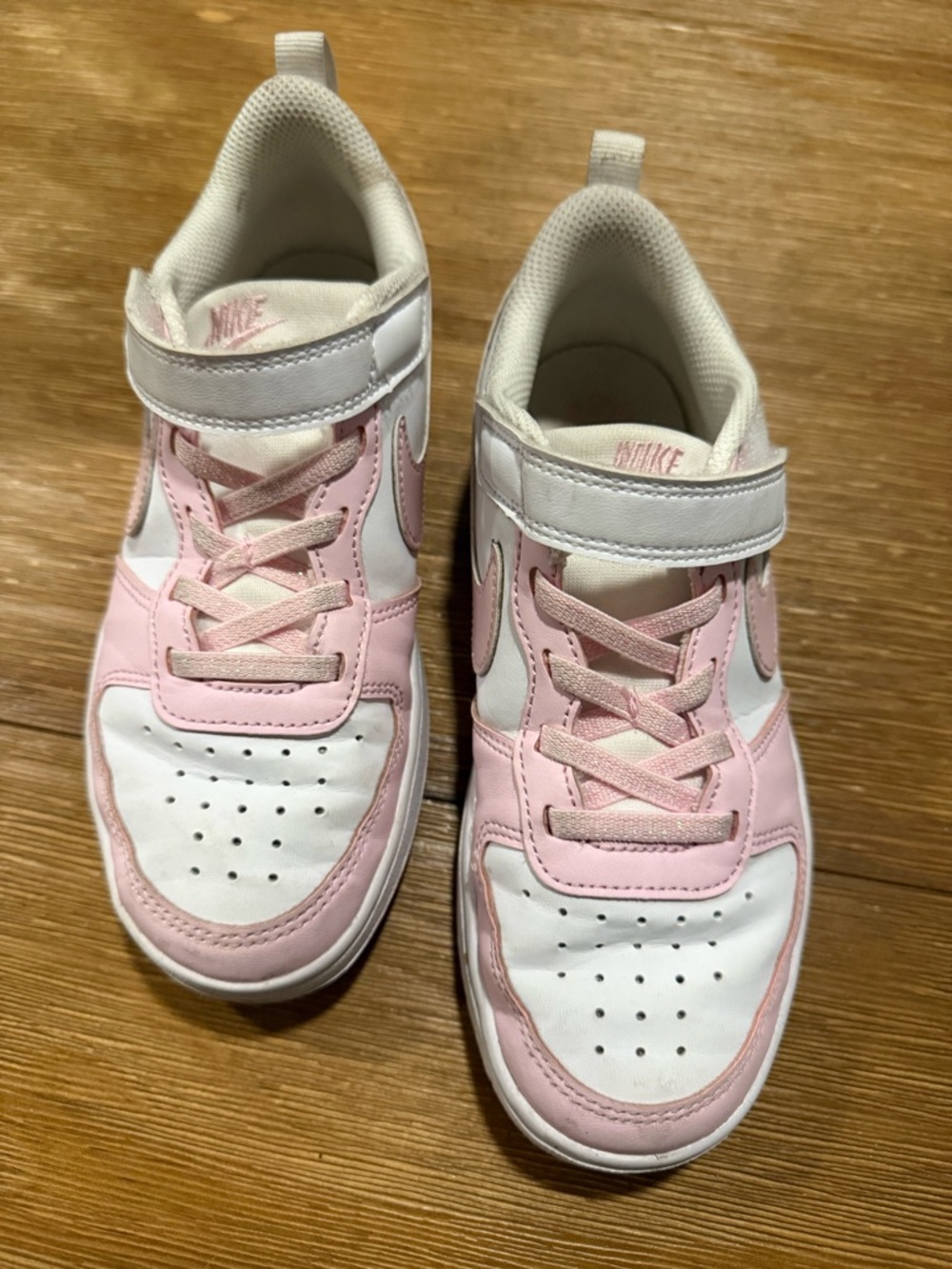 Nike Kids' Pink and White Low-Top Sneakers